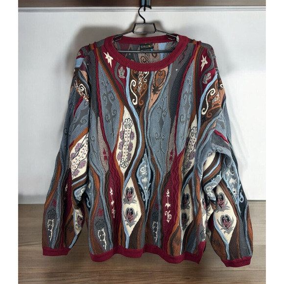 COOGI Other - *Flawed Vtg COOGI Pullover Sweater 3D Knit Cosby Biggie Big & Tall No Size 4X+ ?
